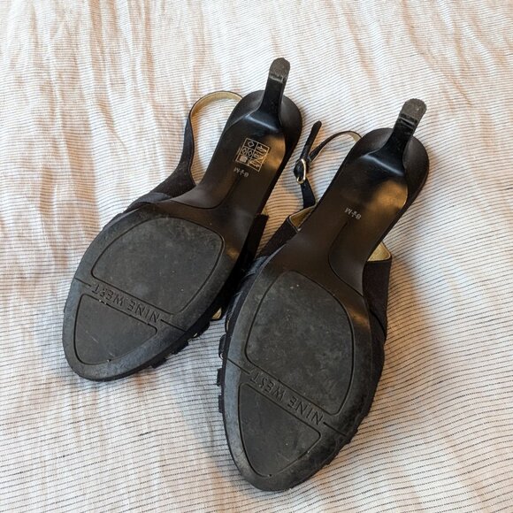 Nine West Satin Strappy High Heel Shoes - Picture 3 of 4